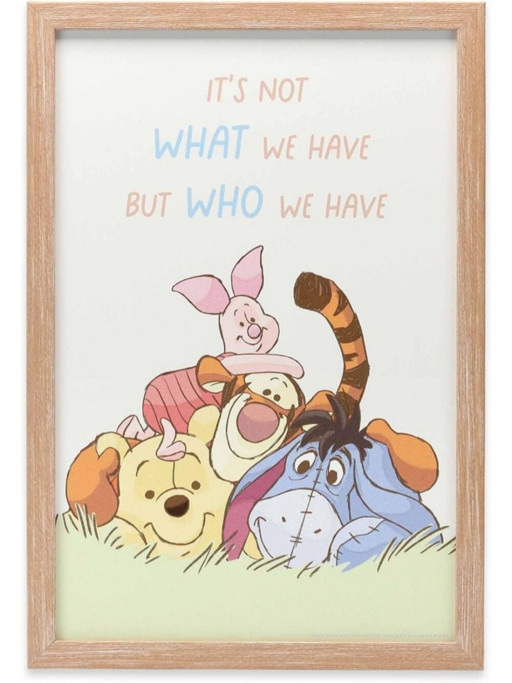 Charming Winnie the Pooh Framed Wood Wall Art - Whimsical Home Decor
